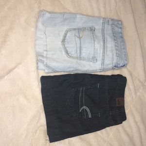 2 pack of American eagle jean skirts